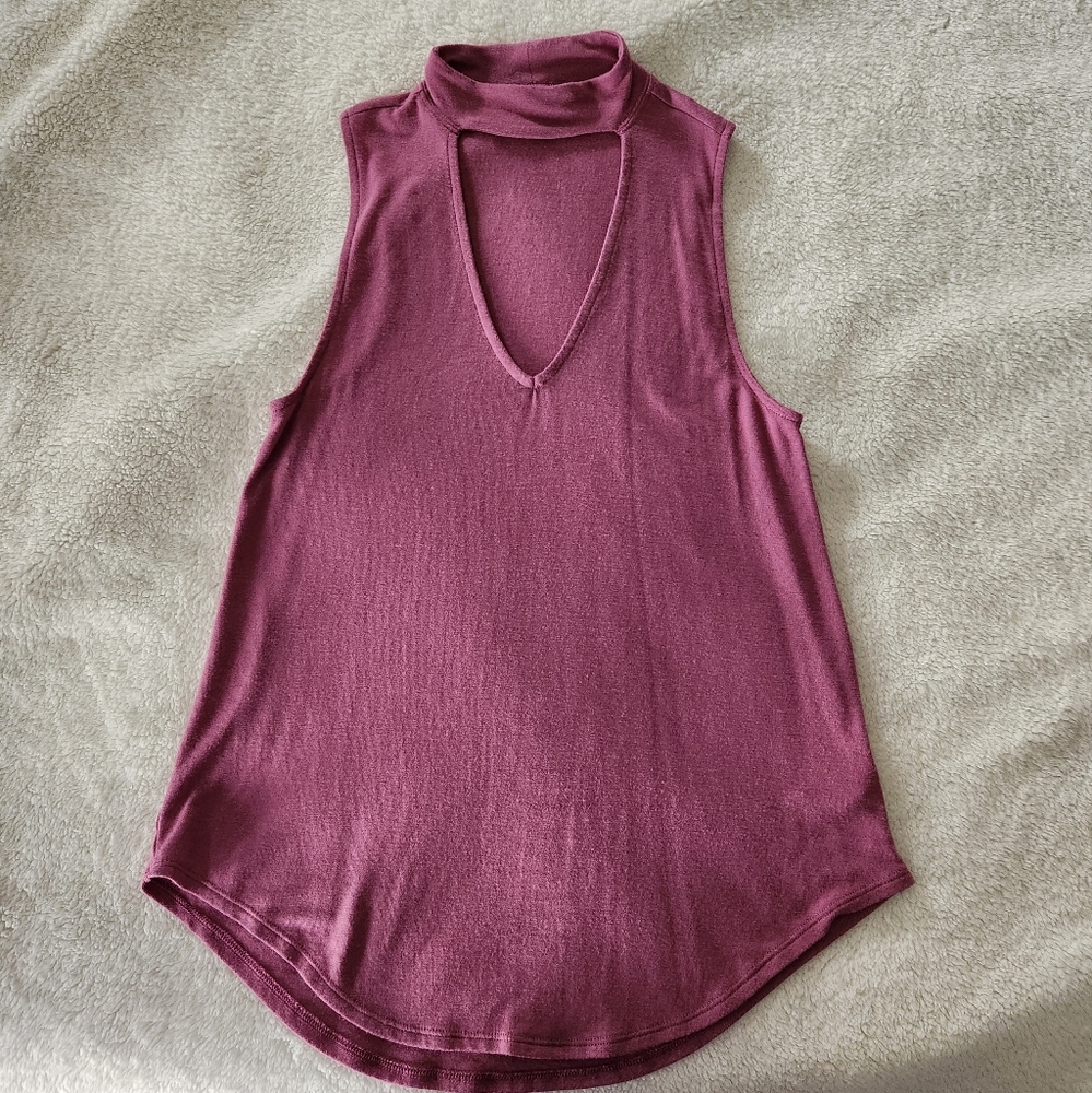 Mauve mock neck Express Tank XS